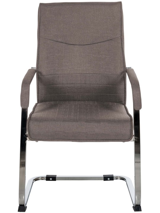 Juego de 2 sillas de visita tela Hobart, gris oscuro