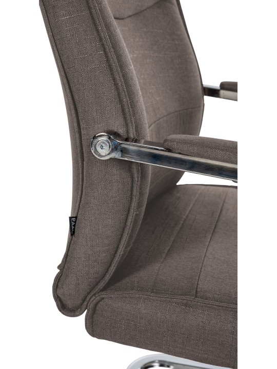 Juego de 2 sillas de visita tela Hobart, gris oscuro