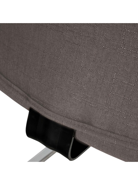 Juego de 2 sillas de visita tela Hobart, gris oscuro