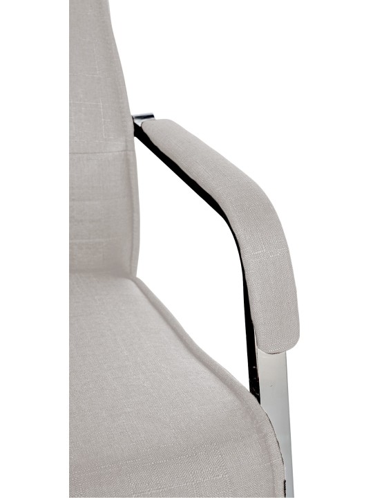Juego de 2 sillas de visita tela Hobart, gris