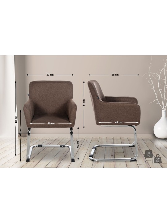 Silla Puka tela, marrón