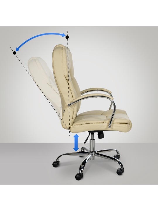 Silla de oficina BIG Xanthos, crema