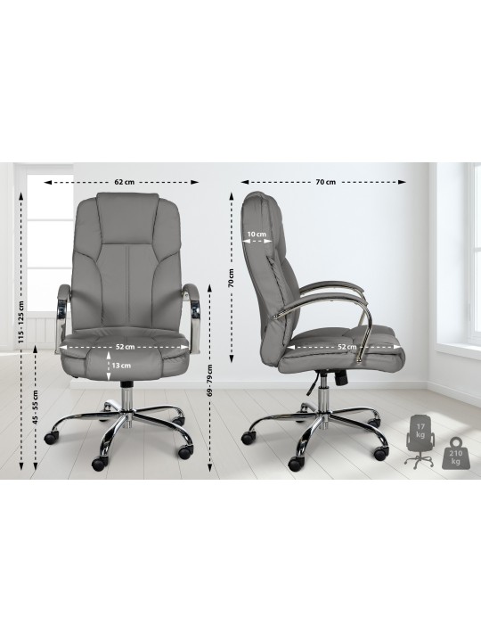 Silla de oficina BIG Xanthos, gris