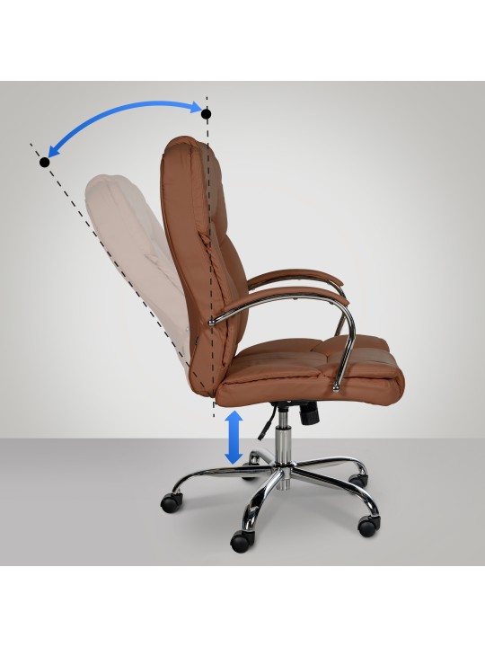 Silla de oficina BIG Xanthos, marrón claro