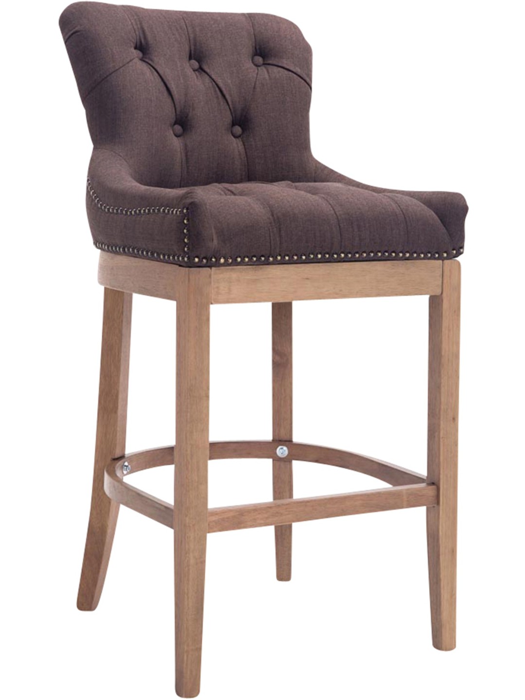 Taburete de bar tela Lakewood, luz antigua, marrón