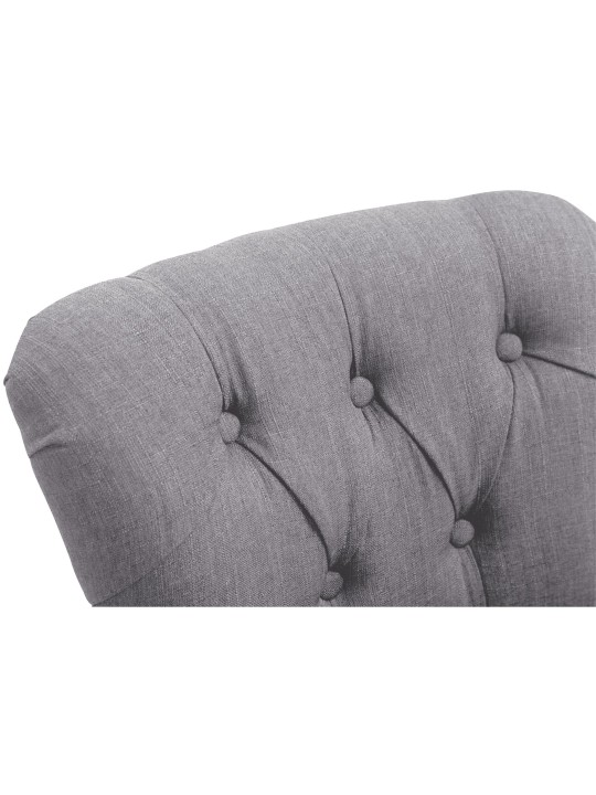 Taburete de bar tela Lakewood, luz antigua, gris claro