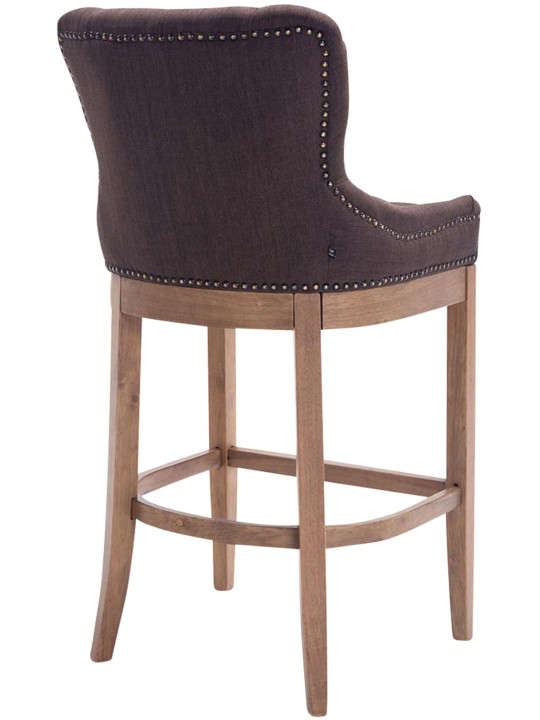 Taburete de bar tela Lakewood, luz antigua, marrón