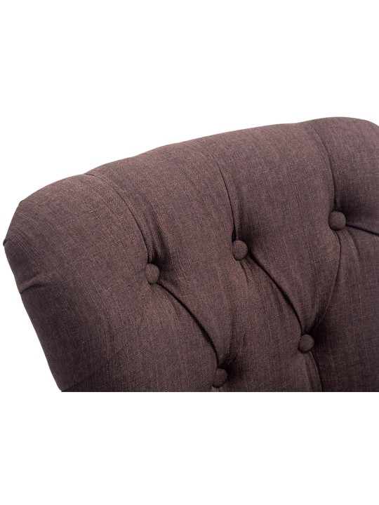 Taburete de bar de tela Lakewood, antiguo, marrón