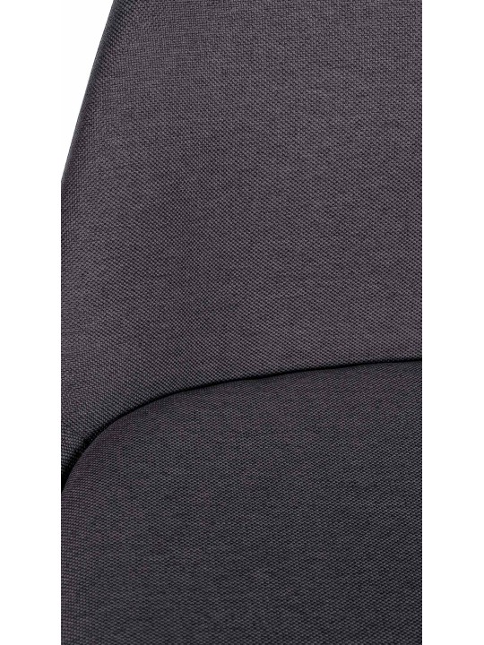 Taburete de bar Corbin tela Square natura, gris oscuro