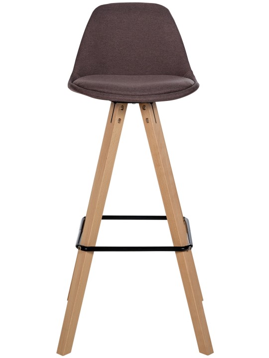 Taburete de bar Corbin tela Square natura, marrón