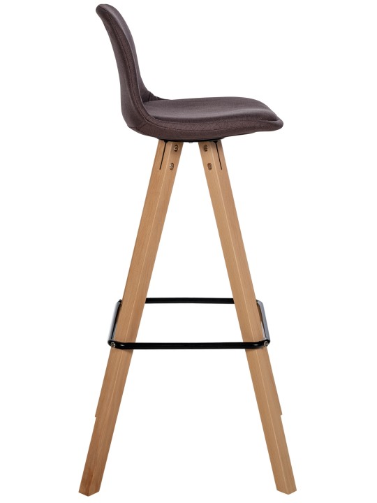 Taburete de bar Corbin tela Square natura, marrón