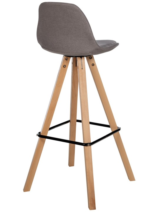 Taburete de bar Corbin tela Square natura, taupe