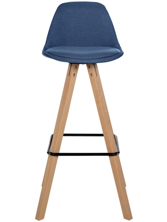 Taburete de bar Corbin tela Square natura, azul Taburete de bar Corbin tela Square natura, azul