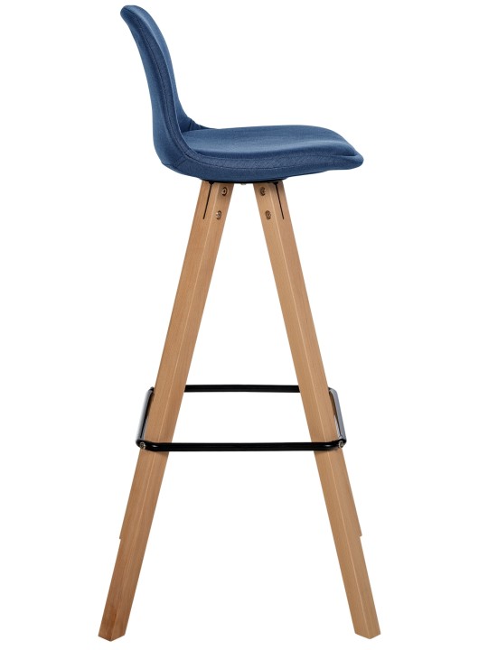 Taburete de bar Corbin tela Square natura, azul Taburete de bar Corbin tela Square natura, azul