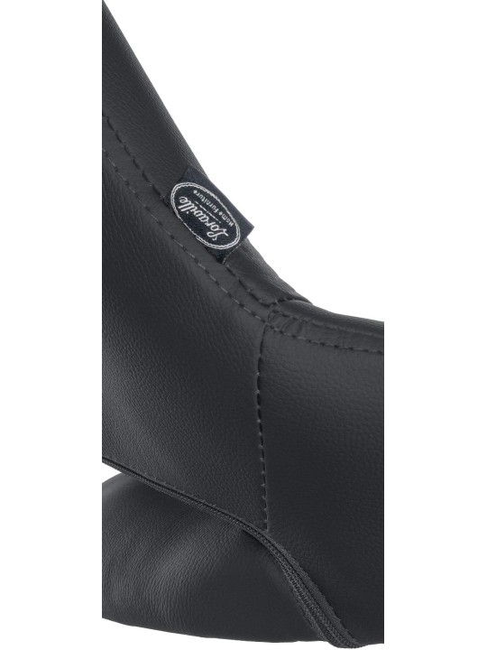 Taburete de bar Milet piel sintética cromado, negro