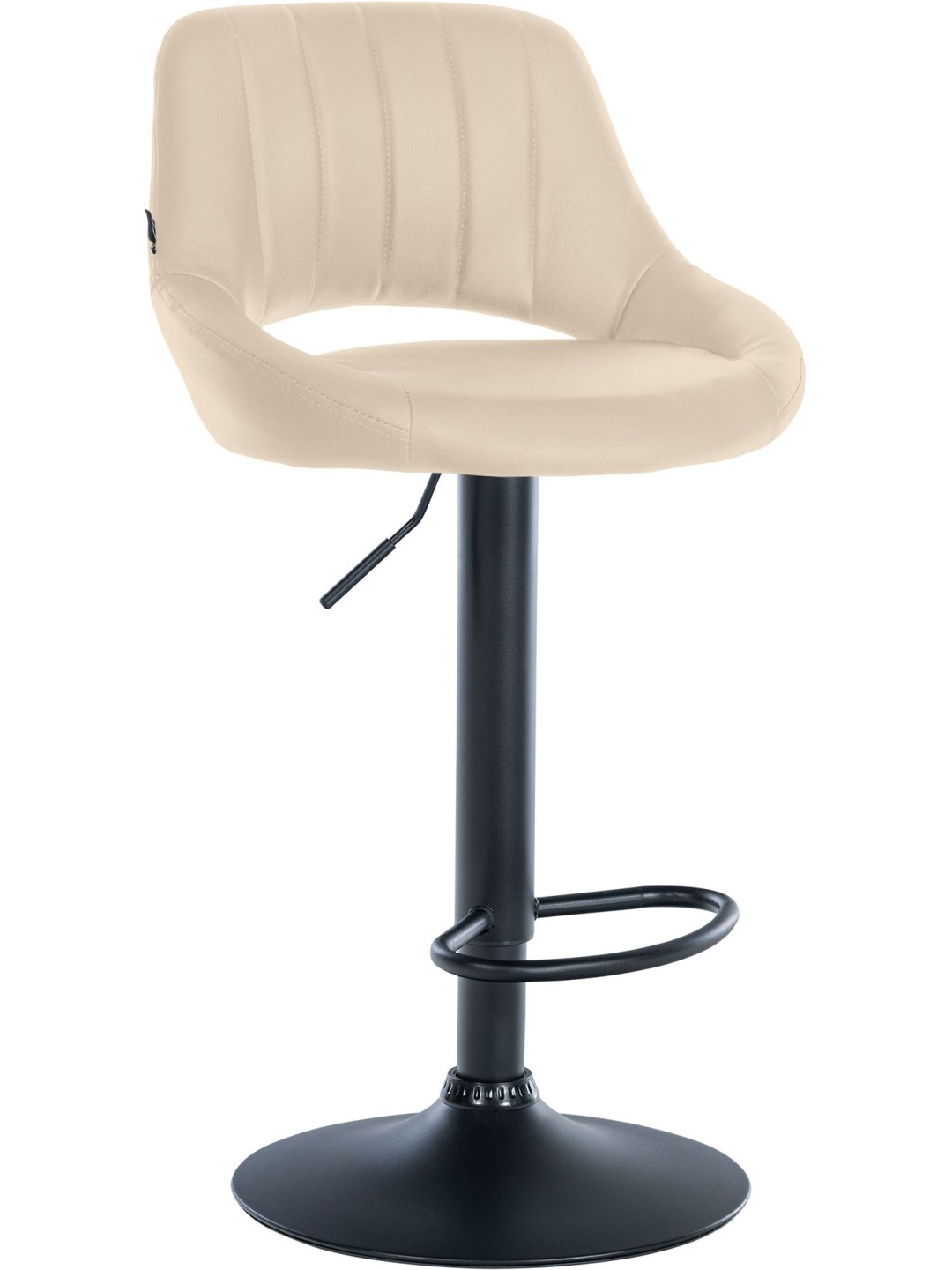 Taburete de bar Milet piel sintética, crema