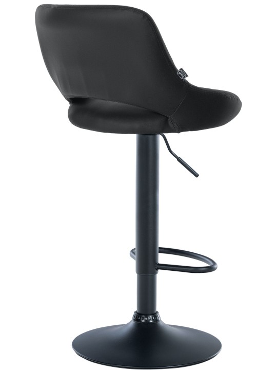 Taburete de bar Milet piel sintética, negro