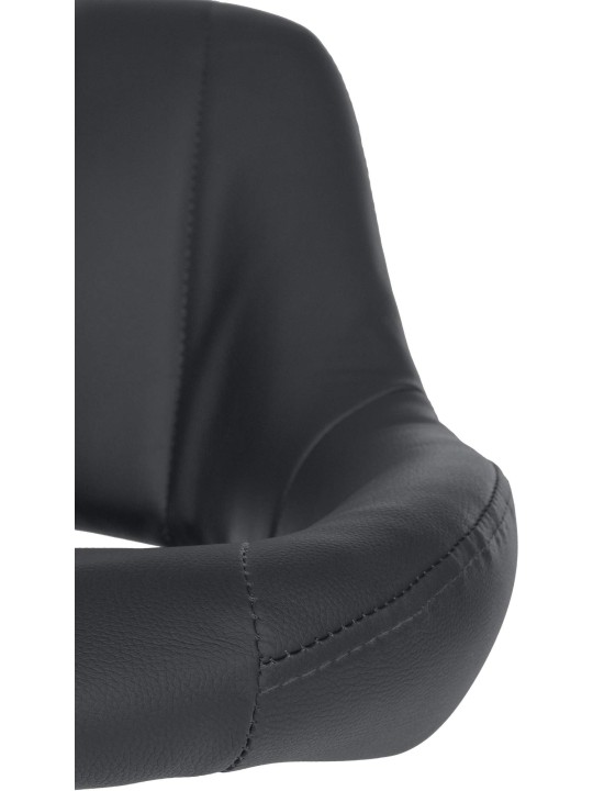 Taburete de bar Milet piel sintética, negro