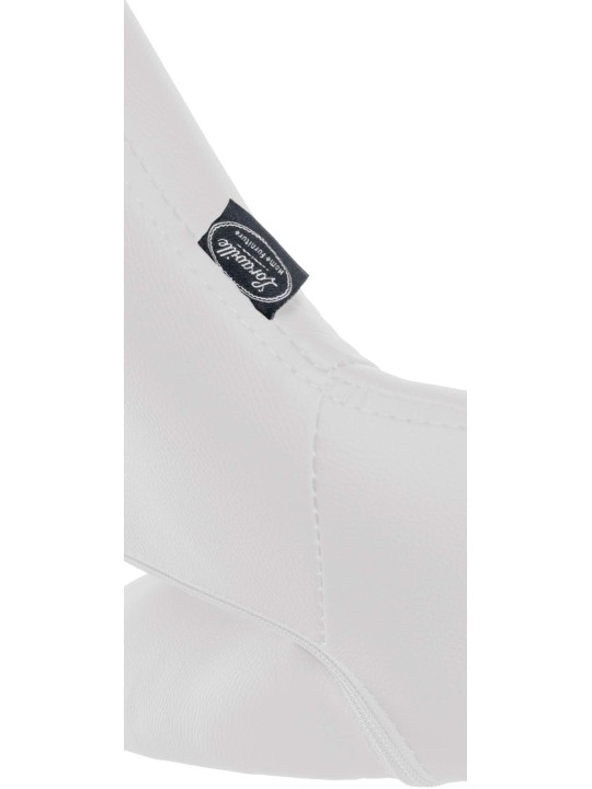 Taburete de bar Milet piel sintética, blanco