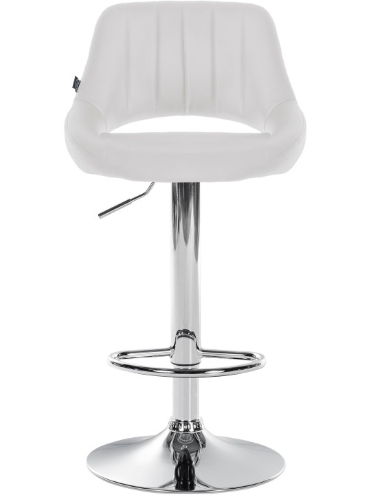 Juego de 2 taburetes de bar Milet piel sintética C, blanco