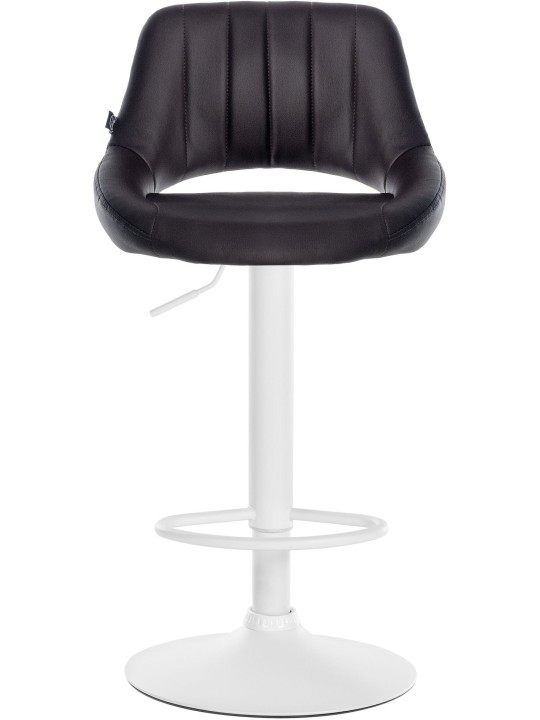 Juego de 2 taburetes de bar Milet piel sintética W, marrón