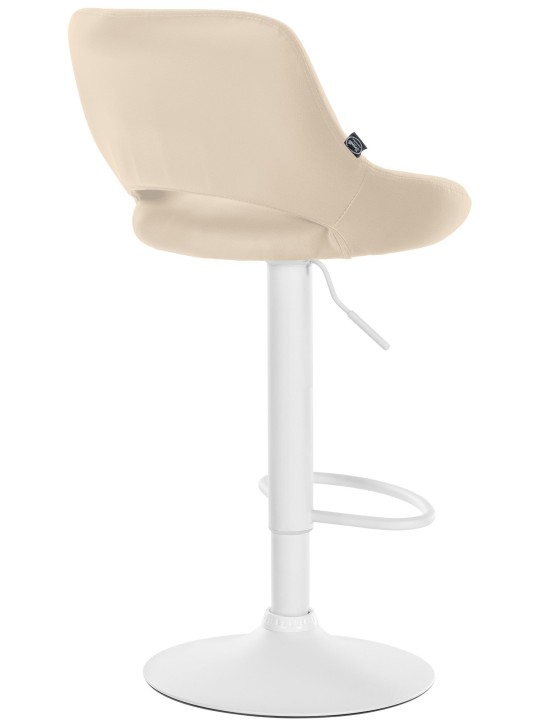 Juego de 2 taburetes de bar Milet piel sintética W, crema