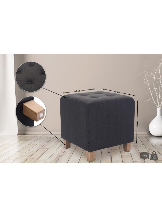 Taburete faraón, luz antigua, gris oscuro Taburete faraón, luz antigua, gris oscuro