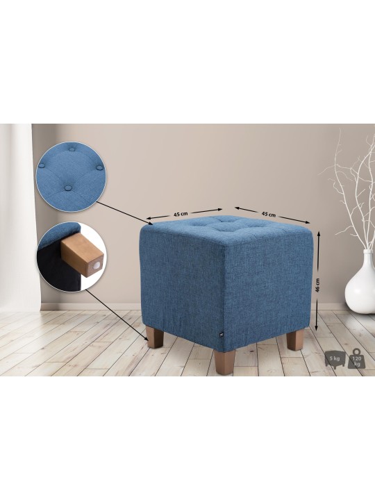 Taburete faraón, luz antigua, azul Taburete faraón, luz antigua, azul