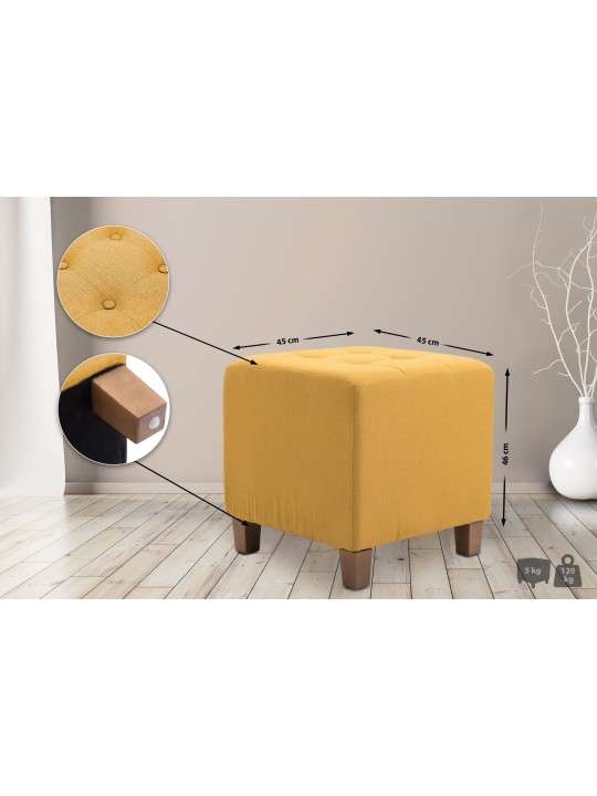 Taburete faraón, luz antigua, amarillo