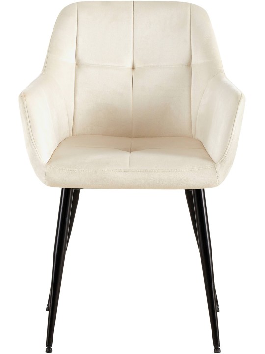 Silla de visita Emia terciopelo, crema Silla de visita Emia terciopelo, crema