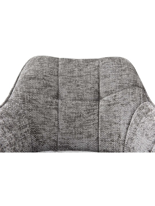 Silla de comedor de tela Scott, gris oscuro