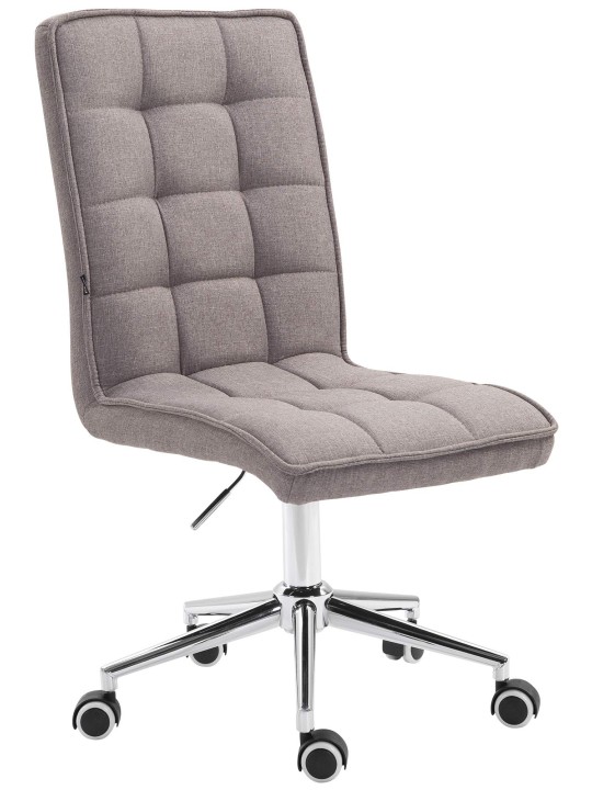 Taburete de trabajo Peking V2 tela, gris claro