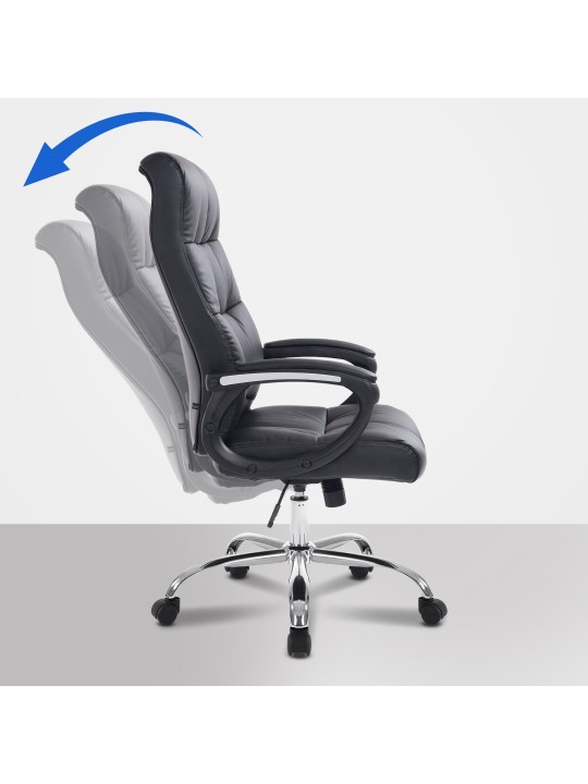 Silla de oficina Poseidon, negro