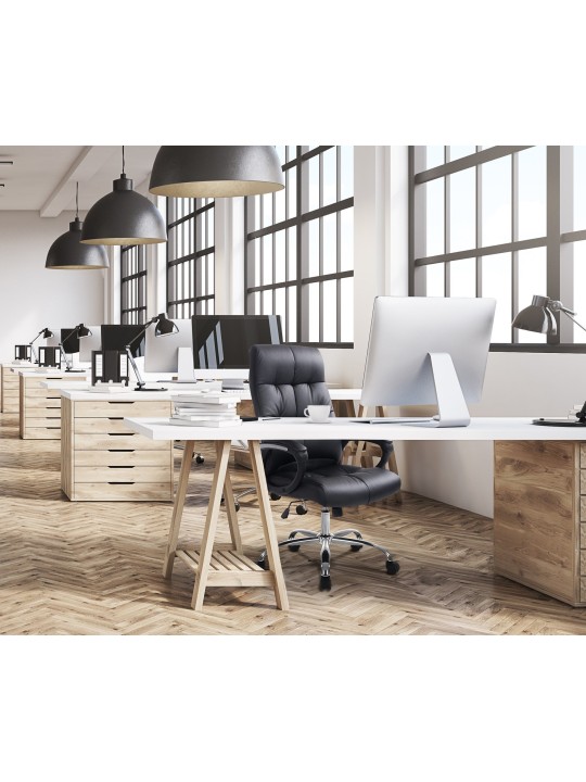 Silla de oficina Poseidon, negro