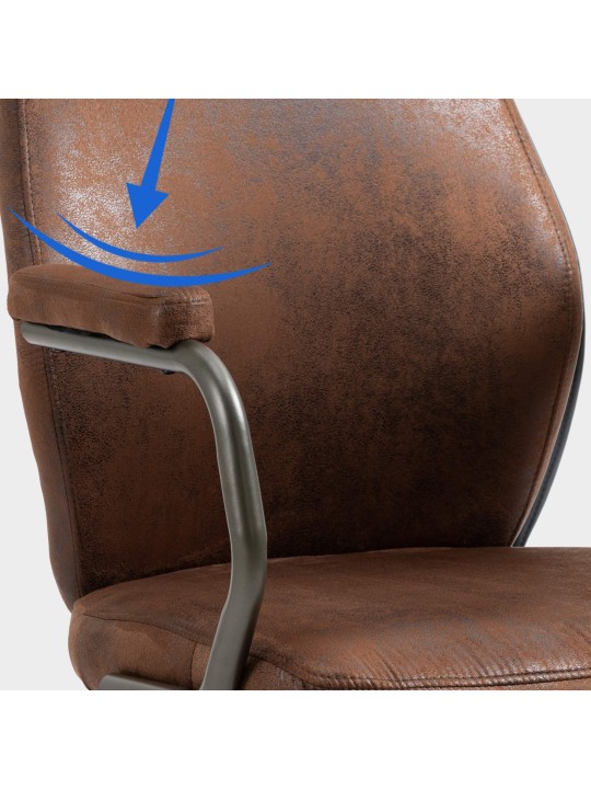 Silla de oficina Pocatello, coñac