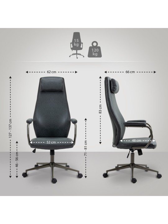 Silla de oficina Pocatello, negro antiguo Silla de oficina Pocatello, negro antiguo