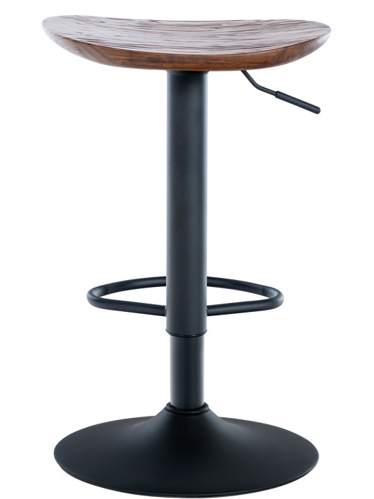 Juego de 4 taburetes de bar Skelde, nogal