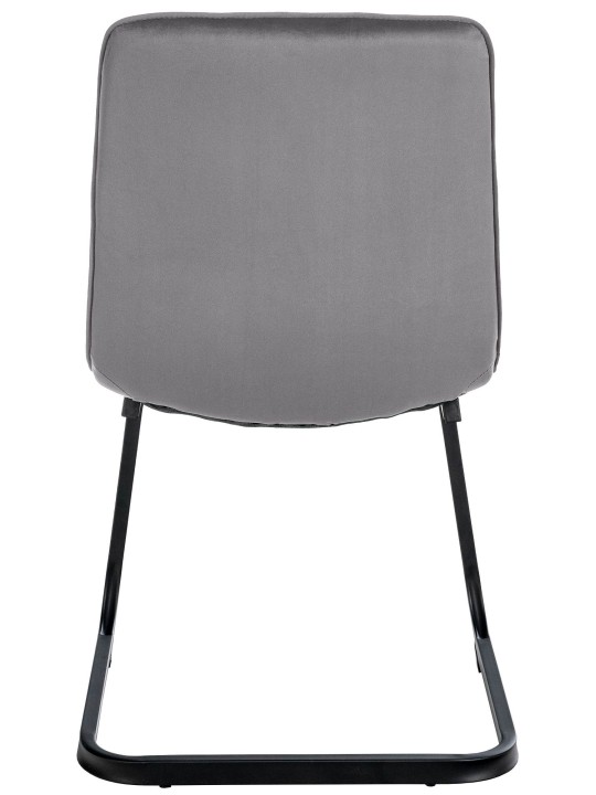 Juego de 2 sillas de comedor terciopelo Vermont, gris oscuro