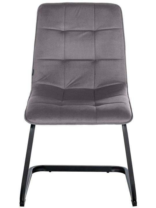 Juego de 2 sillas de comedor terciopelo Vermont, gris oscuro