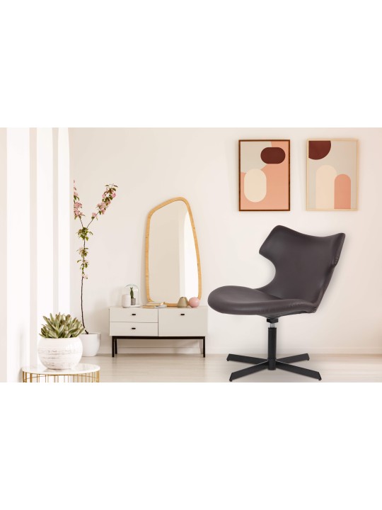 Tumbona Welland piel sintética, marrón