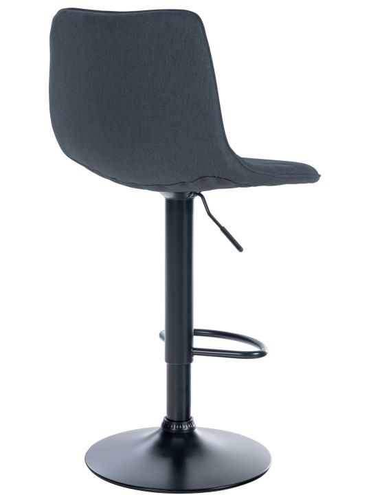 Juego de 2 taburetes de bar Lex tela B, gris oscuro