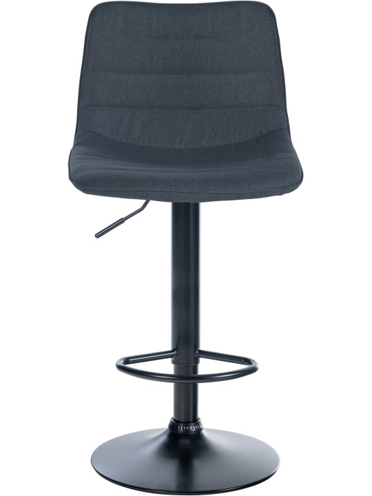 Juego de 2 taburetes de bar Lex tela B, gris oscuro