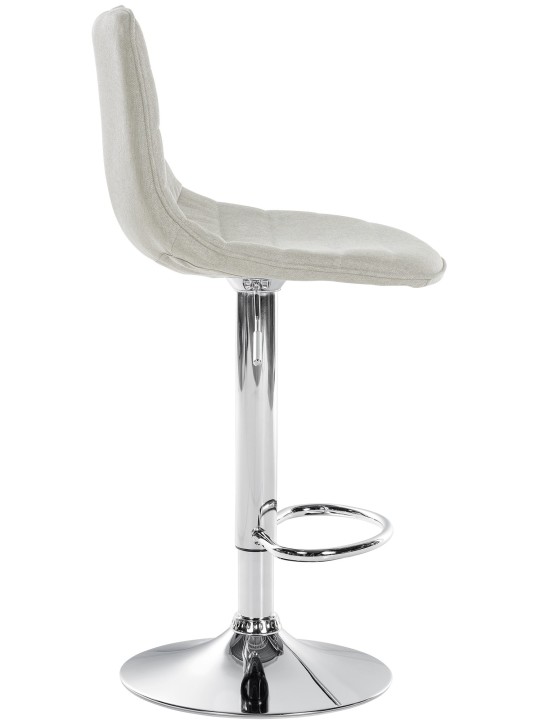 Juego de 2 taburetes de bar Lex tela C, crema