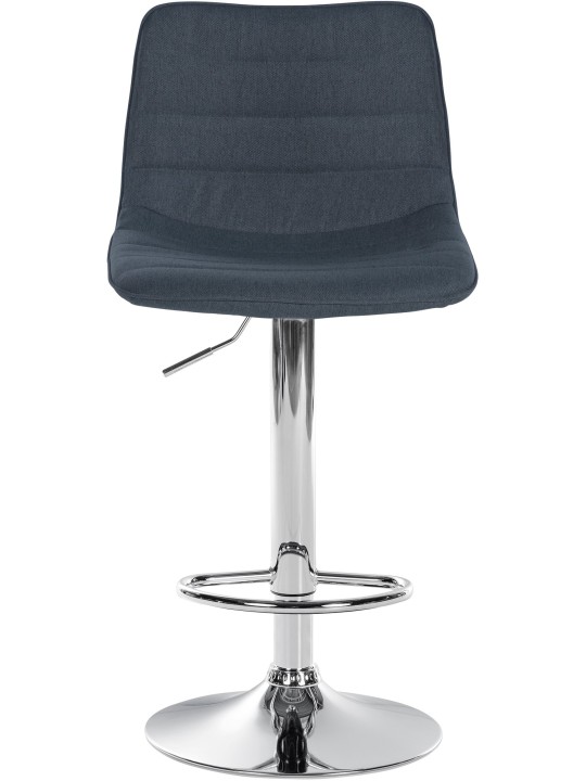 Juego de 2 taburetes de bar Lex tela C, gris oscuro