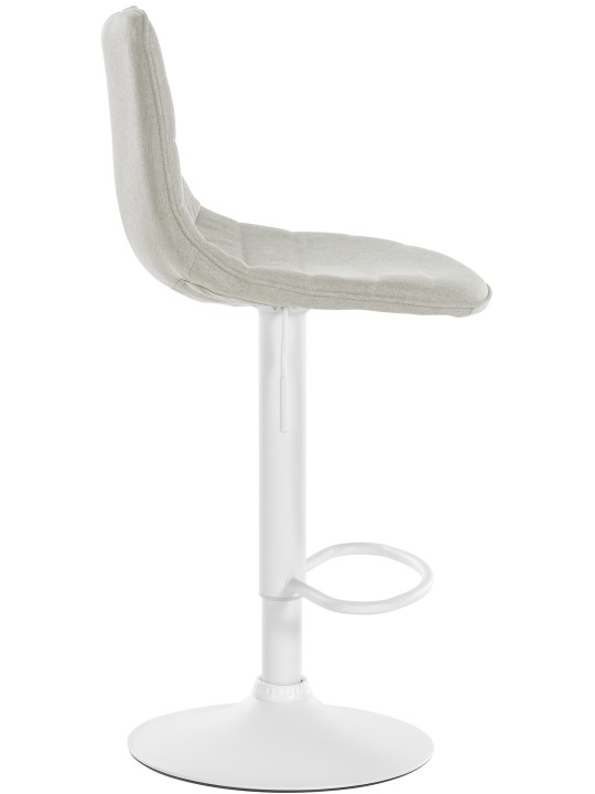 Juego de 2 taburetes de bar Lex tela W, crema