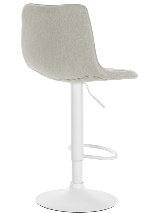 Juego de 2 taburetes de bar Lex tela W, crema