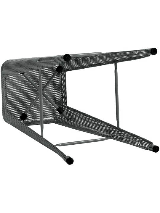 Juego de 4 taburetes de bar Fletcher, gris Juego de 4 taburetes de bar Fletcher, gris