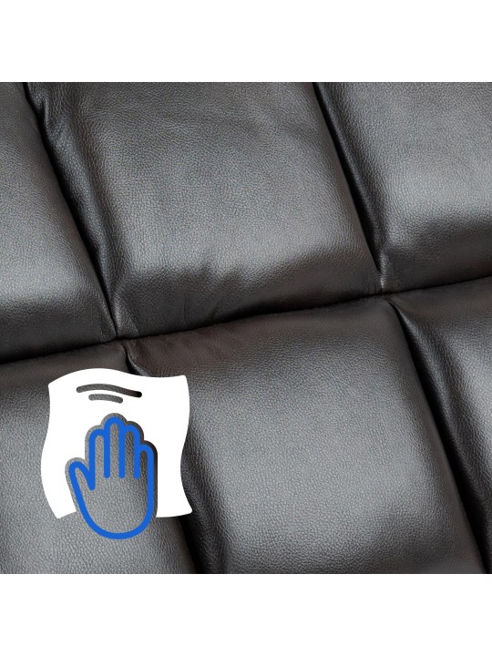 Sillón Andover símil piel, marrón