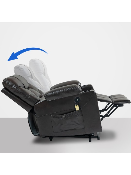 Sillón Andover símil piel, marrón