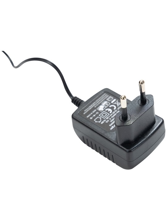 Sillón Hepler con función de masaje de cuero genuino, negro